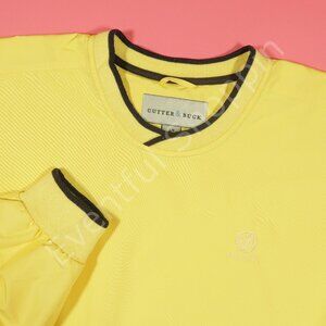 Buick Pullover Mens L Yellow Shell Golf Nylon Crewneck Cutter & Buck